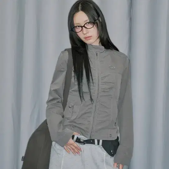 오드스튜디오 바이커 자켓 차콜