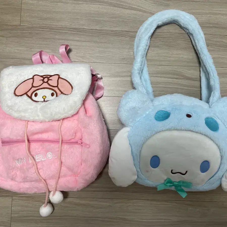 우체국택포) (새상품) 마이멜로디 시나모롤 가방 2종 일괄판매