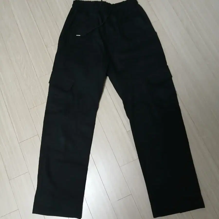블랙 지퍼카고 바지