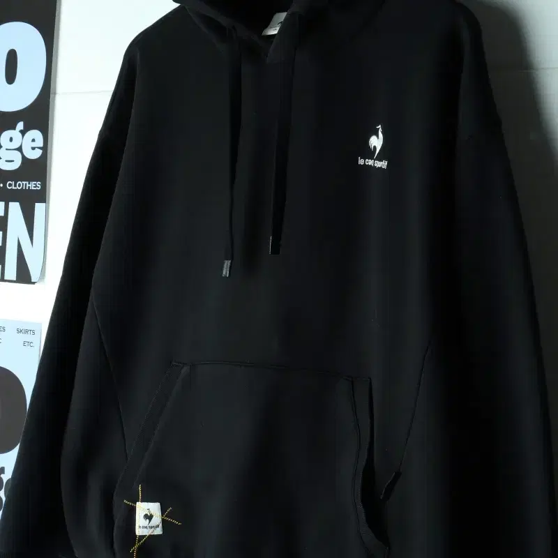 (L-XL) 르꼬끄 후드티셔츠 블랙 Y2K 스트릿-H40353