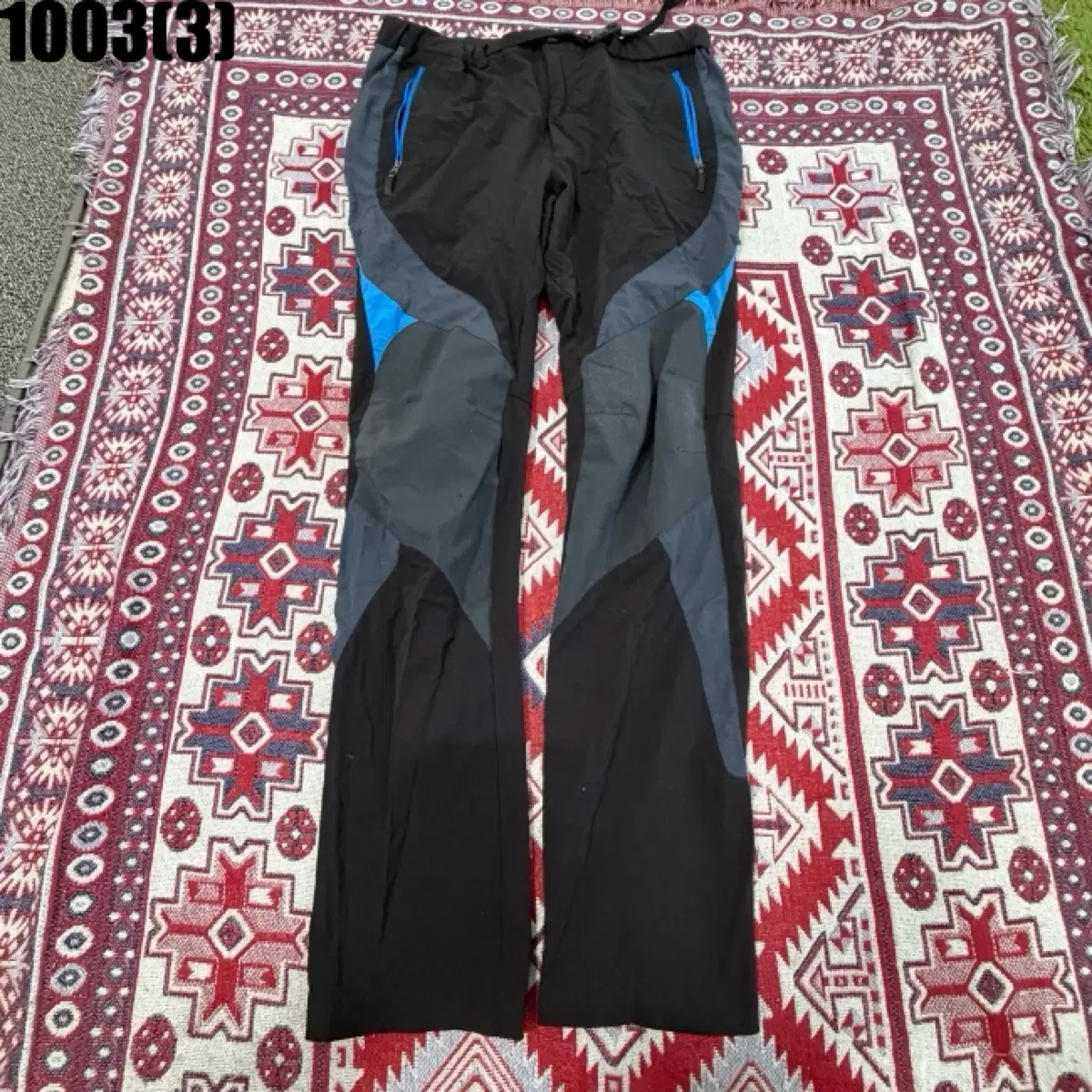 컬럼비아 블랙 블루 배색 등산 바지 L(85) 1003