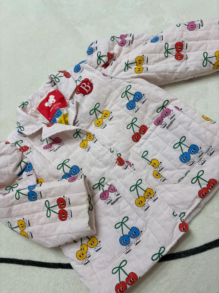 베베드피노 체리 퀼팅 자켓 130
