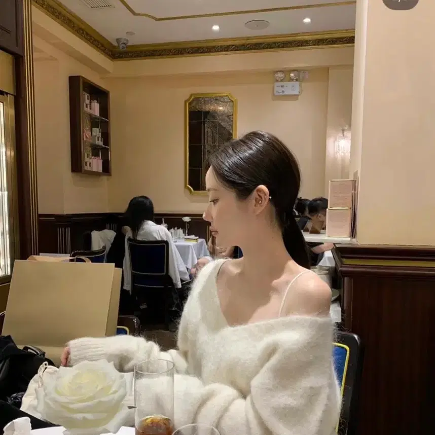 오브제스트 Alpaca Two-Way Knit - Ivory