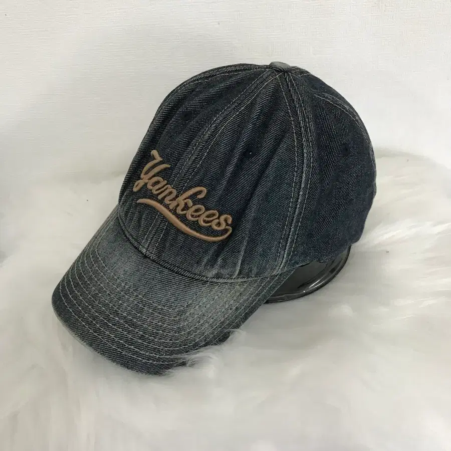 90-00s mlb 데님 양키스 볼캡