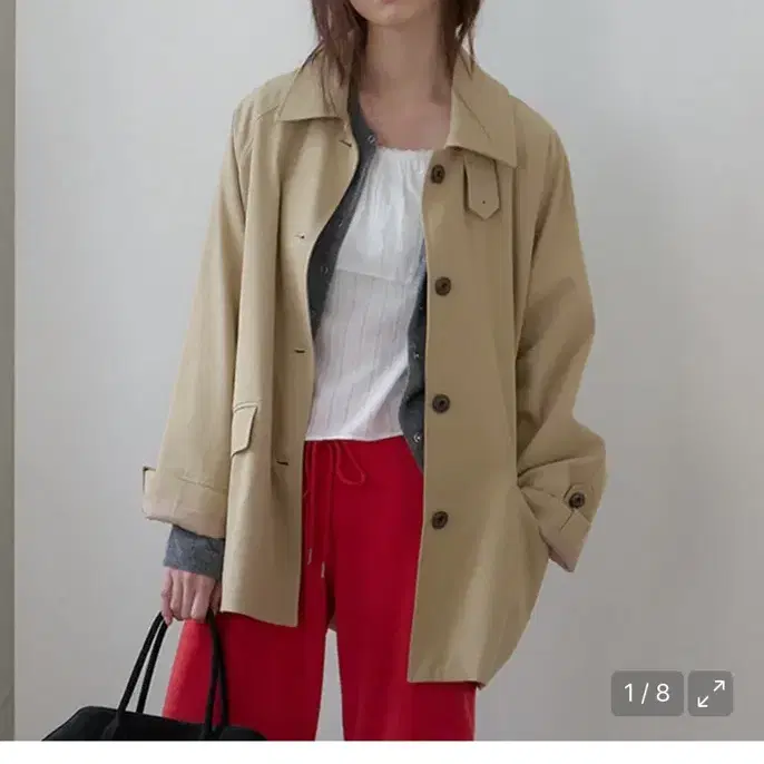 뮈르뮈르 하이넥 트렌치코트