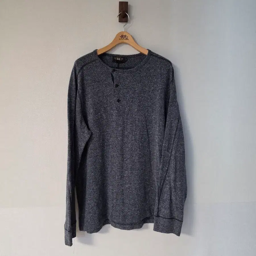 RRL 더블알엘 멜란지 니트 헨리넥 티셔츠 XXL