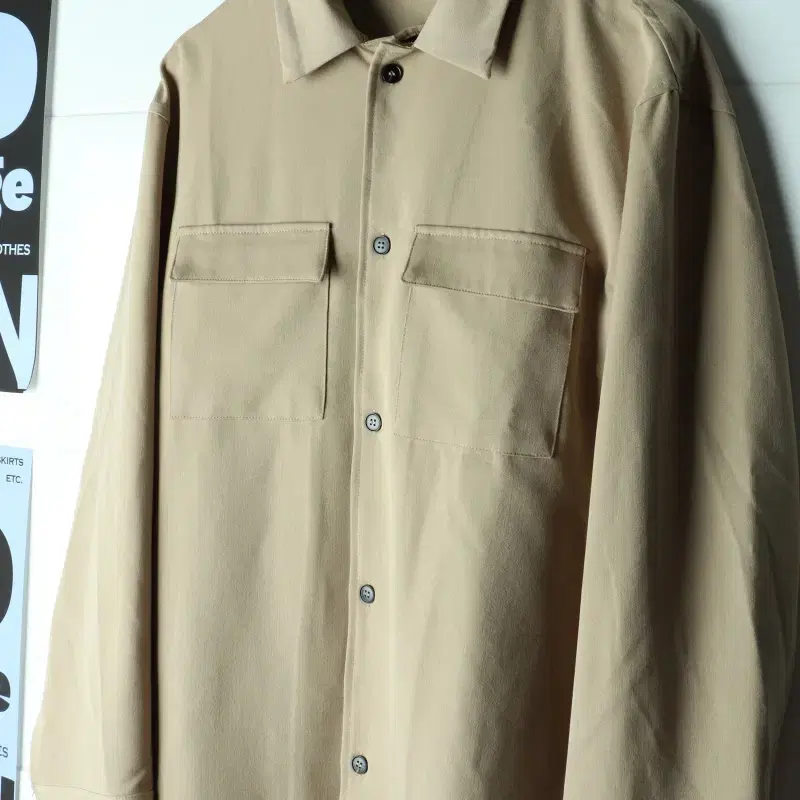 (XL-2XL) 스파오 집업 바람막이 점퍼자켓 셔츠 베이지-H40340