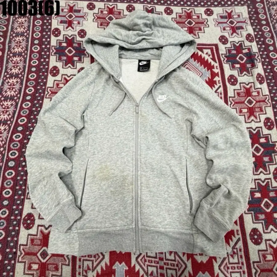 나이키 스우시 후드집업 회색 M 1003