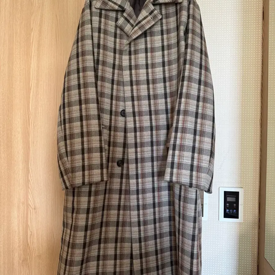오라리 19AW 더블 페이스 체크 수티앵 코트