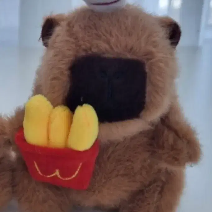 감자튀김 카피바라 요리사 키링 인형 키홀더
