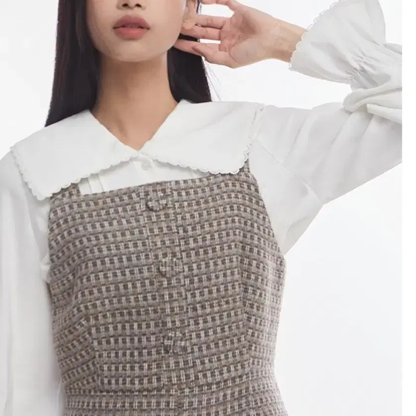 미쏘 뷔스티에 겨울 모직 원피스 새제품