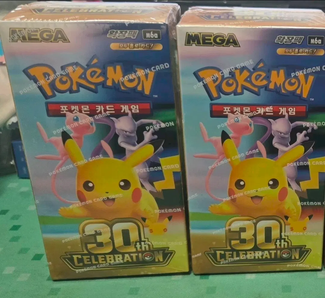 (슈링크 0) 포켓몬카드 30주년 기념 2박스 일괄로 최저가 판매