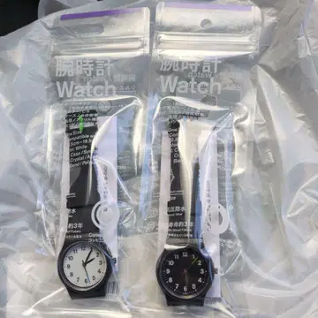 훼미리마트 x 시티즌 손목시계 2세트 화이트 블랙