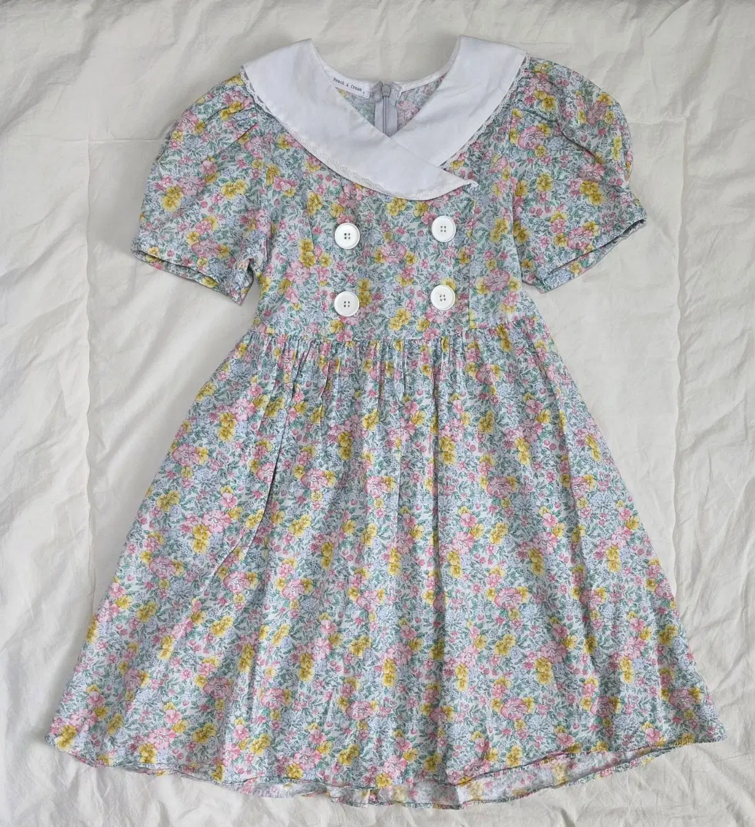 여아원피스 130 peach & cream