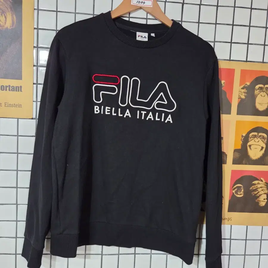 휠라 맨투맨 블랙 BIELIA ITALIA 1003