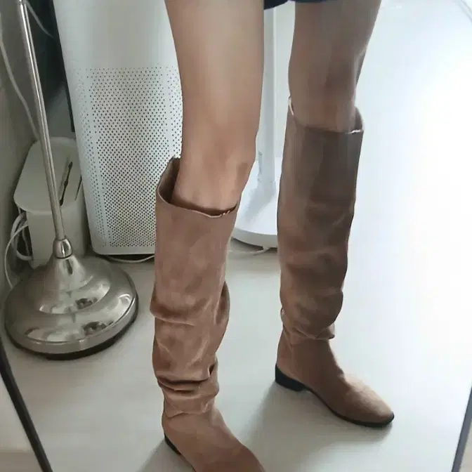 스웨이드 롱부츠 235