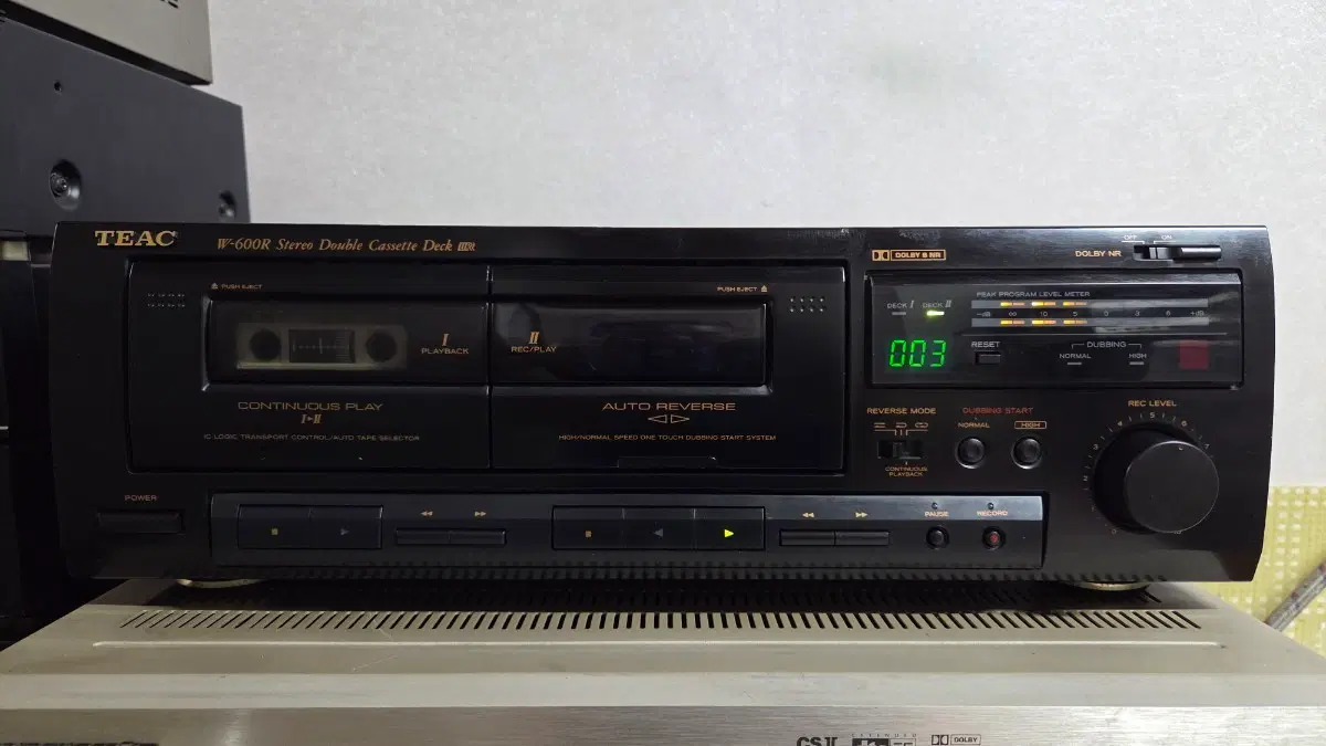 TEAC W-600R 스테레오 더블 카세트 플레이어이