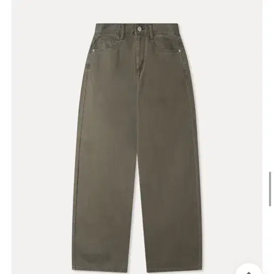 미쏘 핏업 데님 와이드 커브드 올리브그린 Short m
