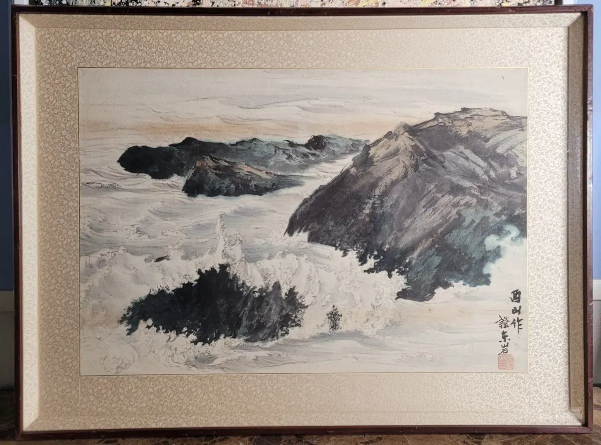 유산 민경갑 파도 그림 원화