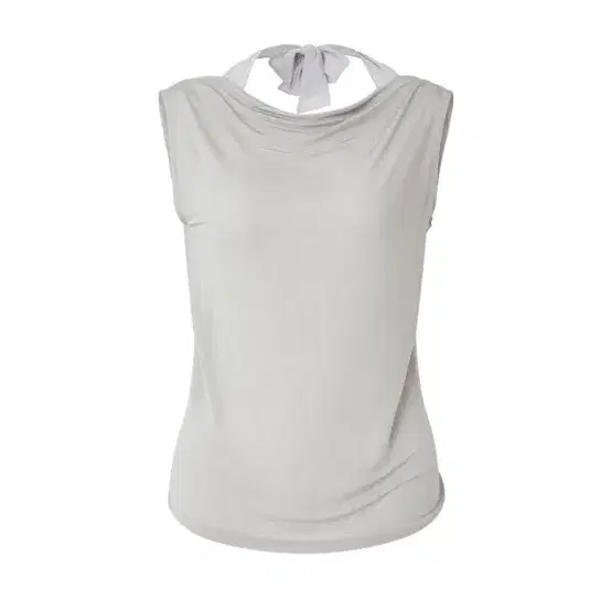 teak tie neck sleeveless top silver