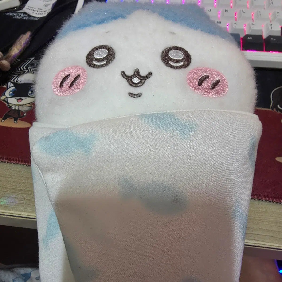 치이카와 베이비 하치와레 인형 누이 포대기