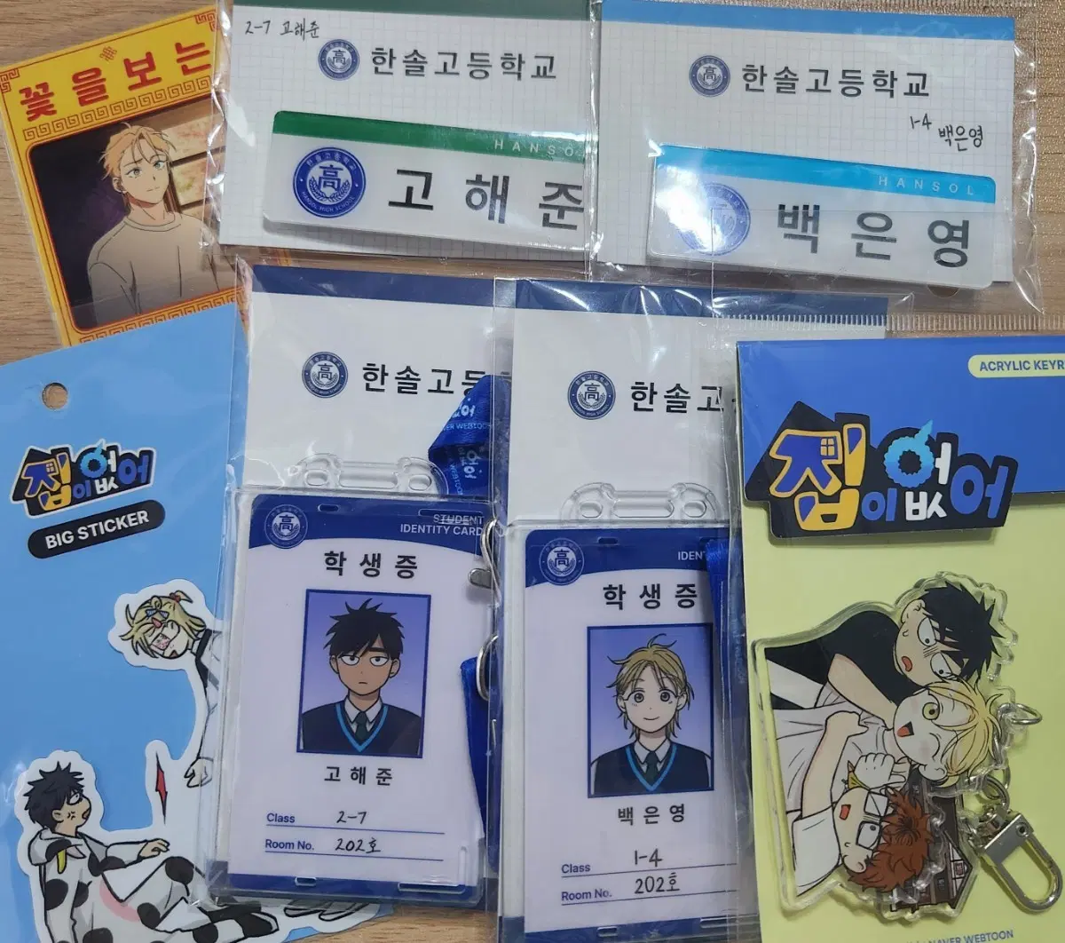 집이 없어 고해준 백은영 학생증 키링 명찰