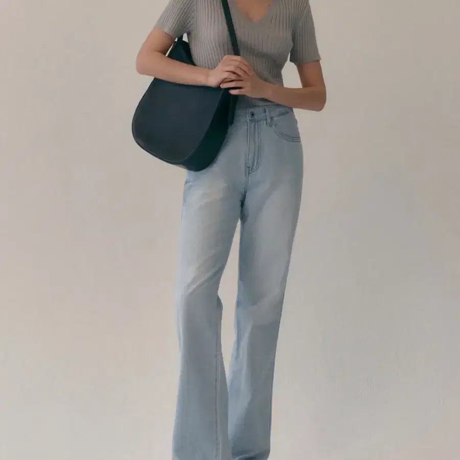 포유온 fyeo 클라우드 터치 데님 팬츠