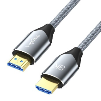 8K 지원 HDMI 2.1 고속 양방향 케이블 1m 그레이