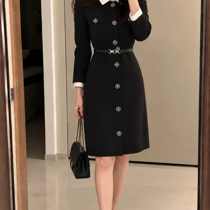 나이스클랍 카라소매 탈착 원피스  하객룩으로 강추