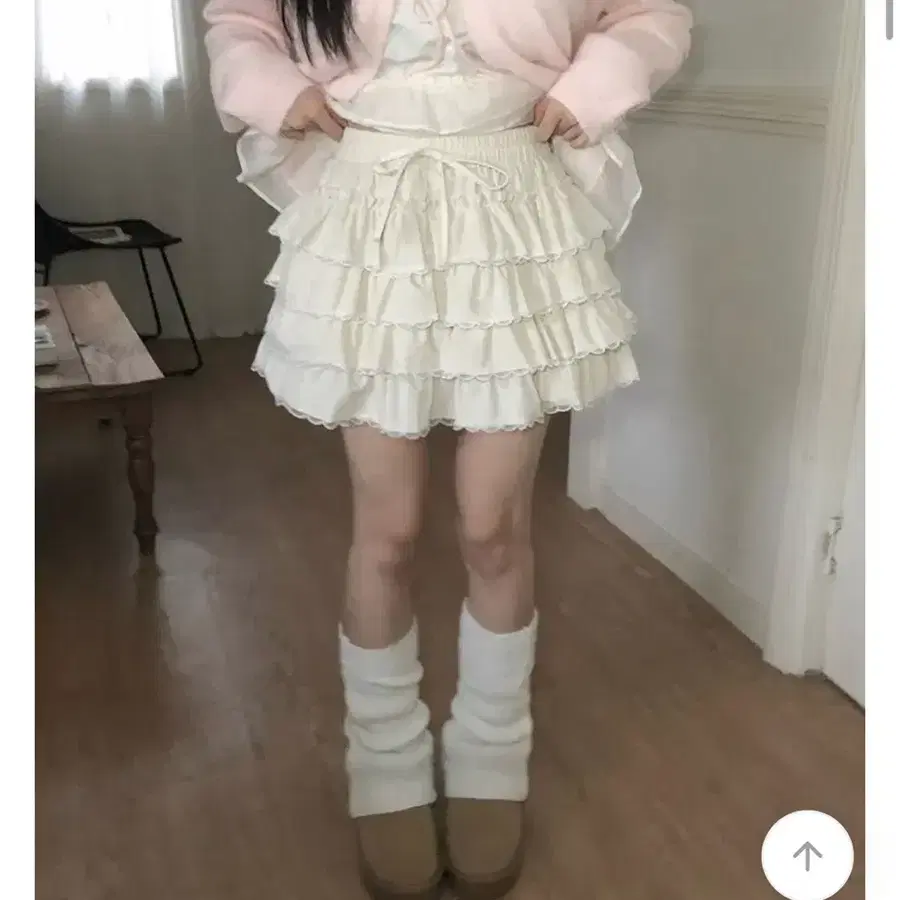 에이블리 기모 코듀로이 밴딩 캉캉스커트