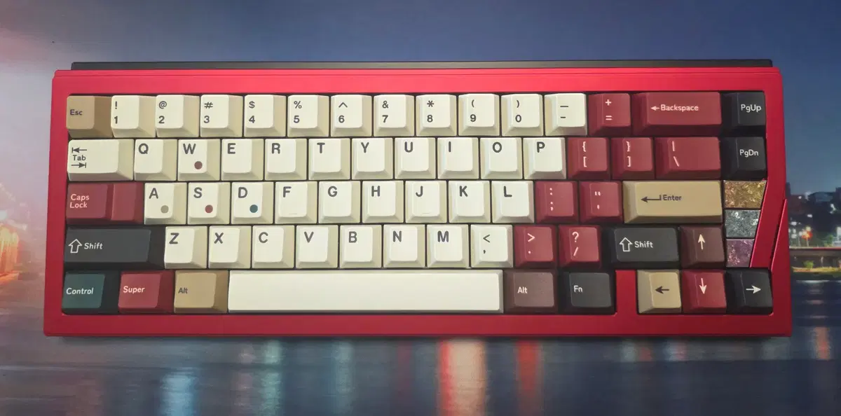 TB-65F 풀알루미늄 커스텀키보드 아노다이즈드 레드