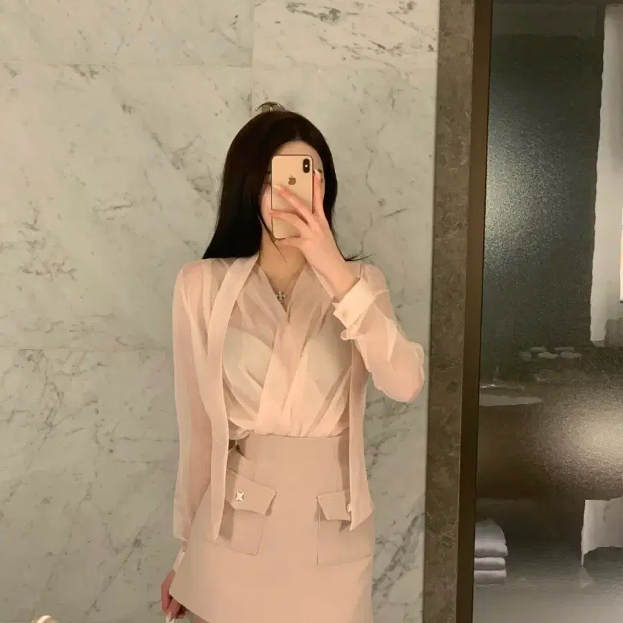 로즈무아 샤린느 미엘르 수입의류 블라우스 셋업