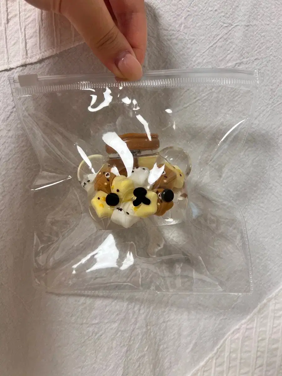 리락쿠마 별 지팡이 조명 투명병 말랑이