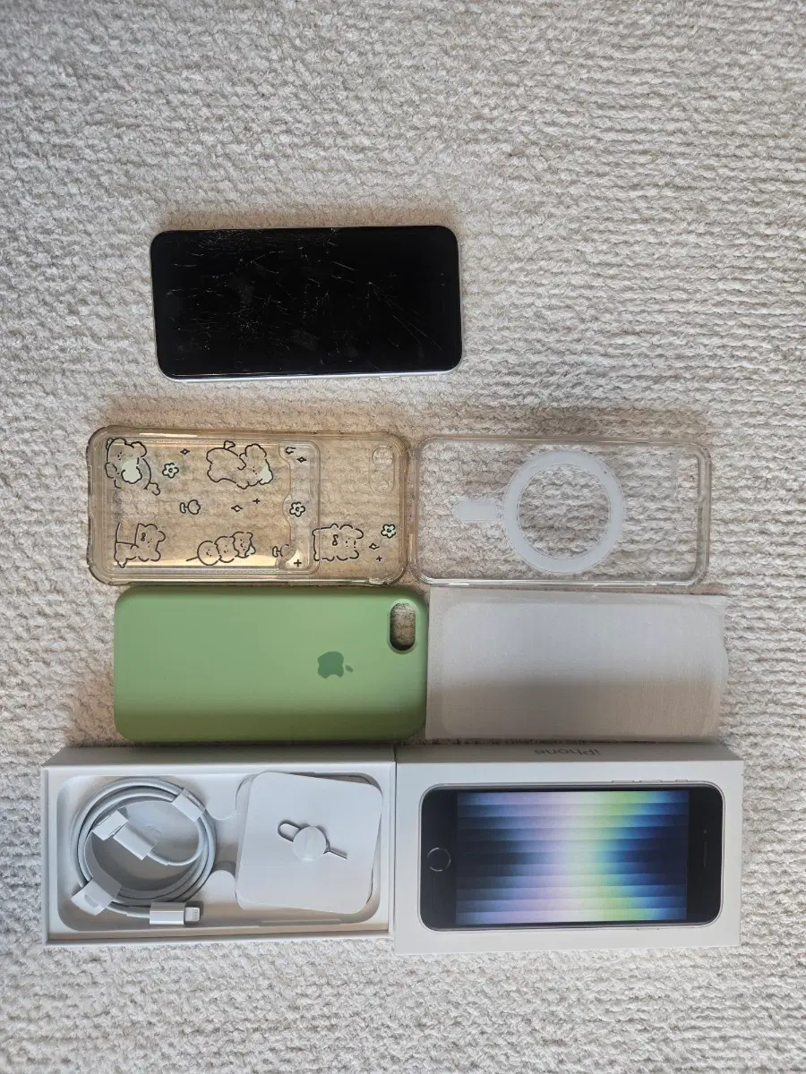 애플 아이폰 SE3 화이트 풀박스 128gb