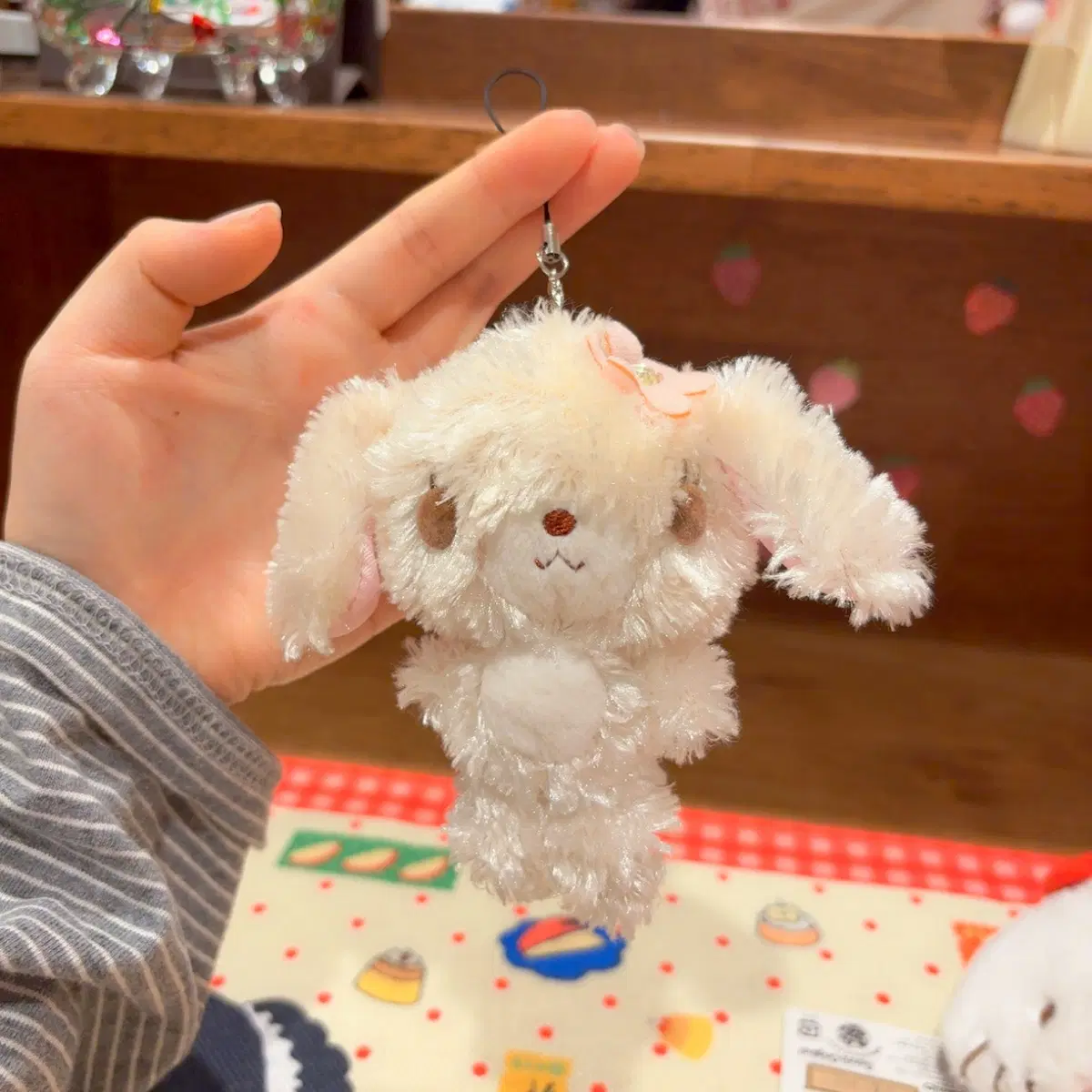고전 산리오 슈가바니즈 장모 미니 인형 키링