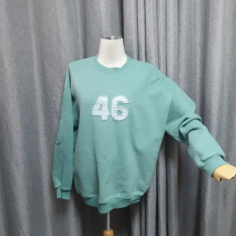 스웻셔츠 46 로고 기모 민트색