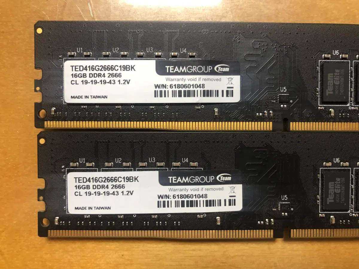 팀그룹 DDR4 16GB 2666 2개