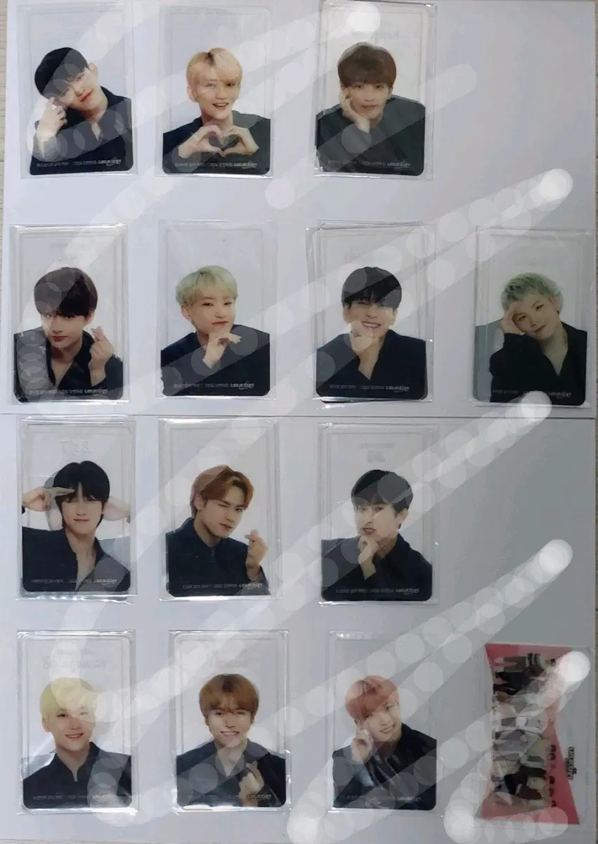 세븐틴 네네치킨 투명 포토카드 세트