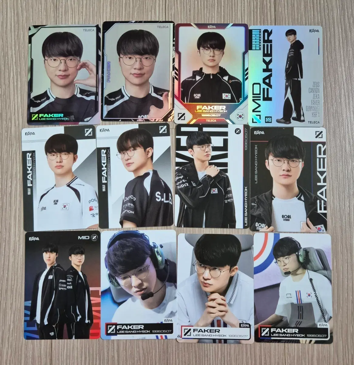 페이커 faker lol 테레카 국가대표 포카 12장 일괄 카드