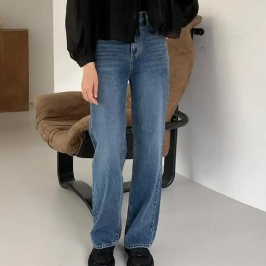 일자핏 바지 청바지 S