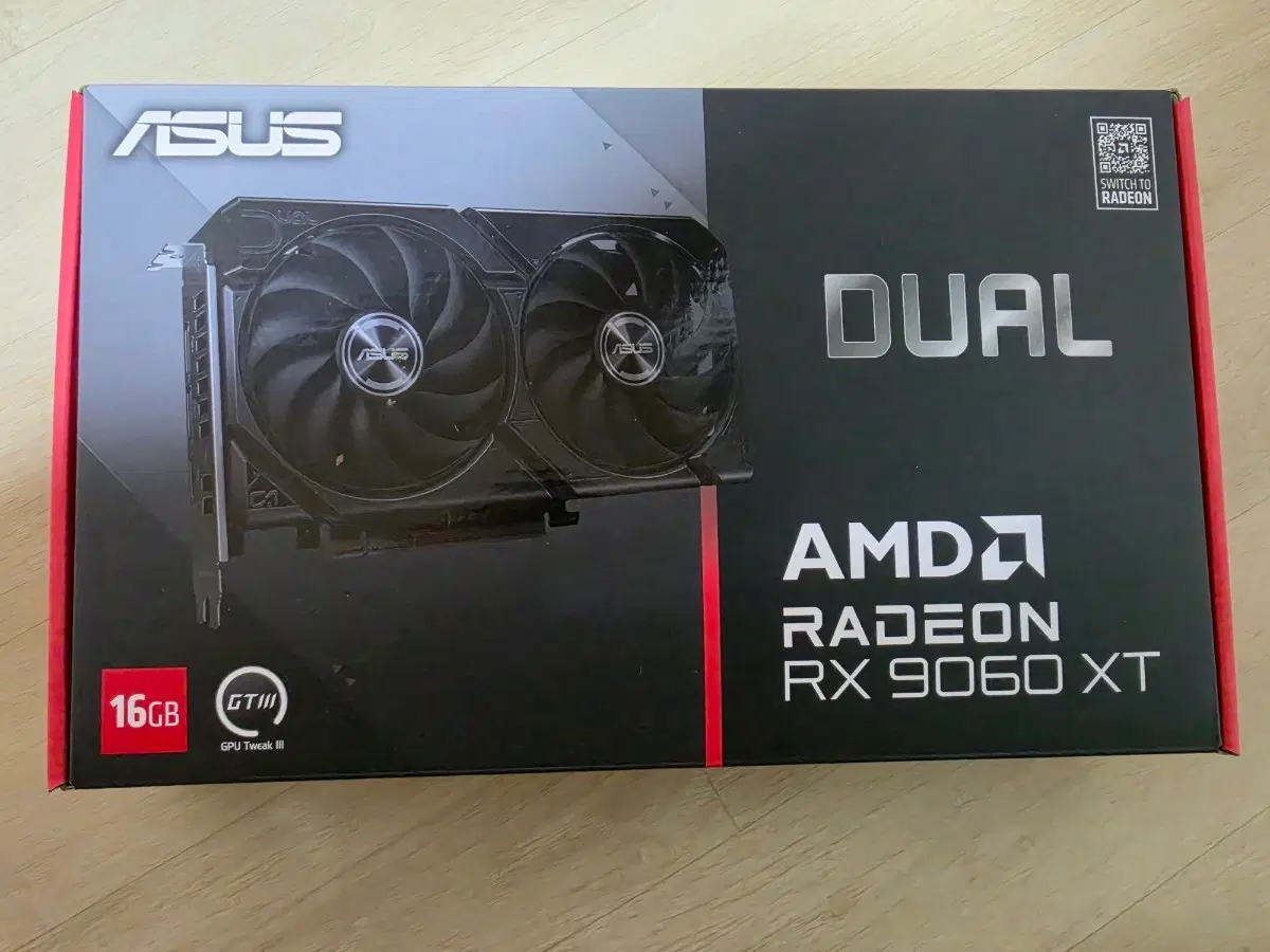 ASUS DUAL 라데온 RX 9060 XT 그래픽카드 16GB