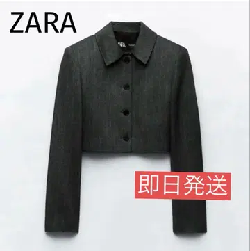 [미사용 새상품] ZARA 크롭 기장 자켓 그레이 XS 사이즈