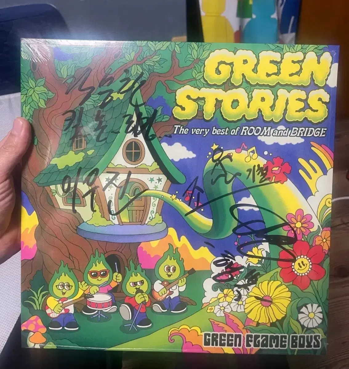 초록불꽃소년단 Green Stories 사인반 LP 판매 합니다