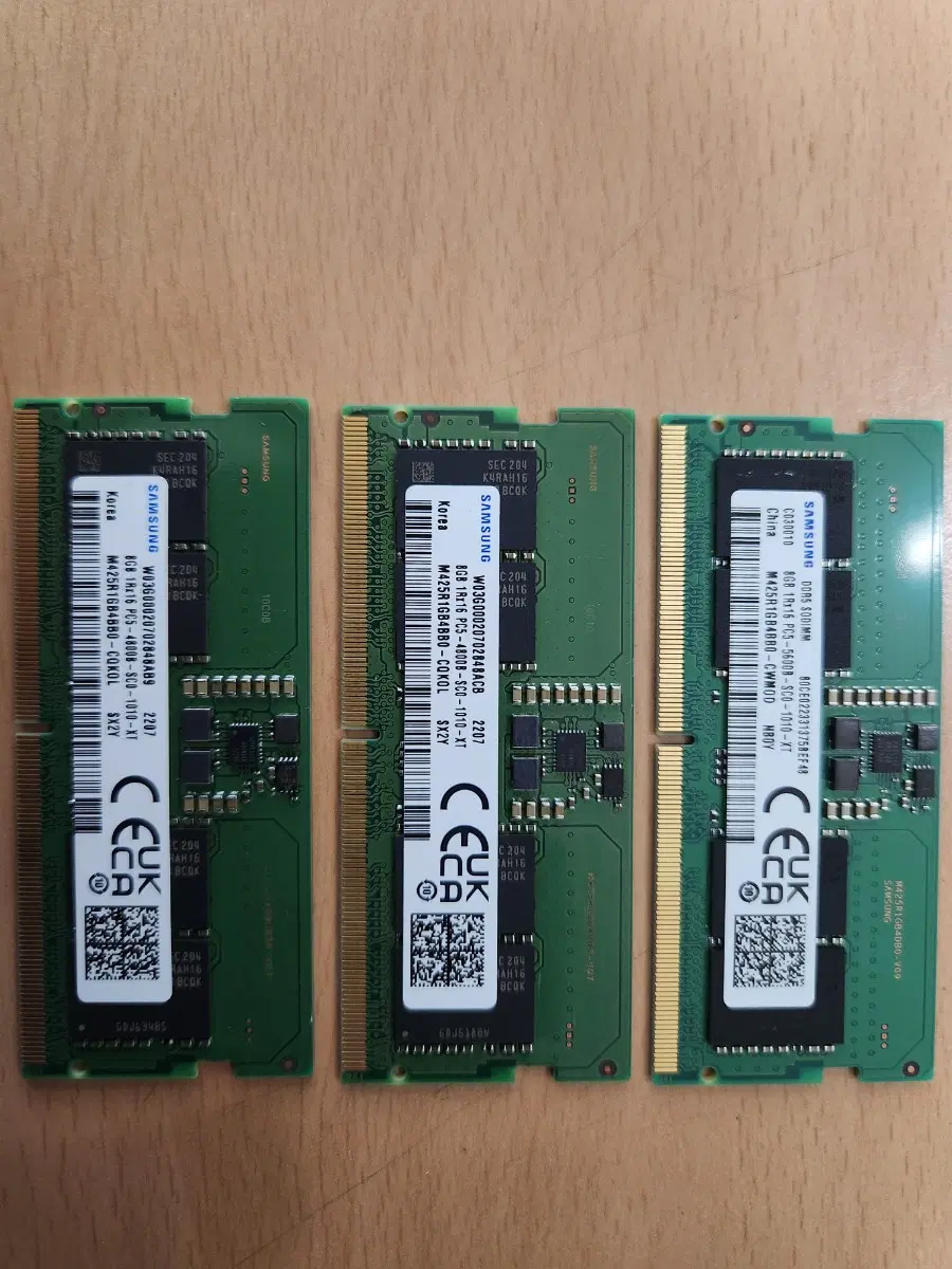 택포) 노트북 램 삼성 DDR5 8g 3개 팝니다.
