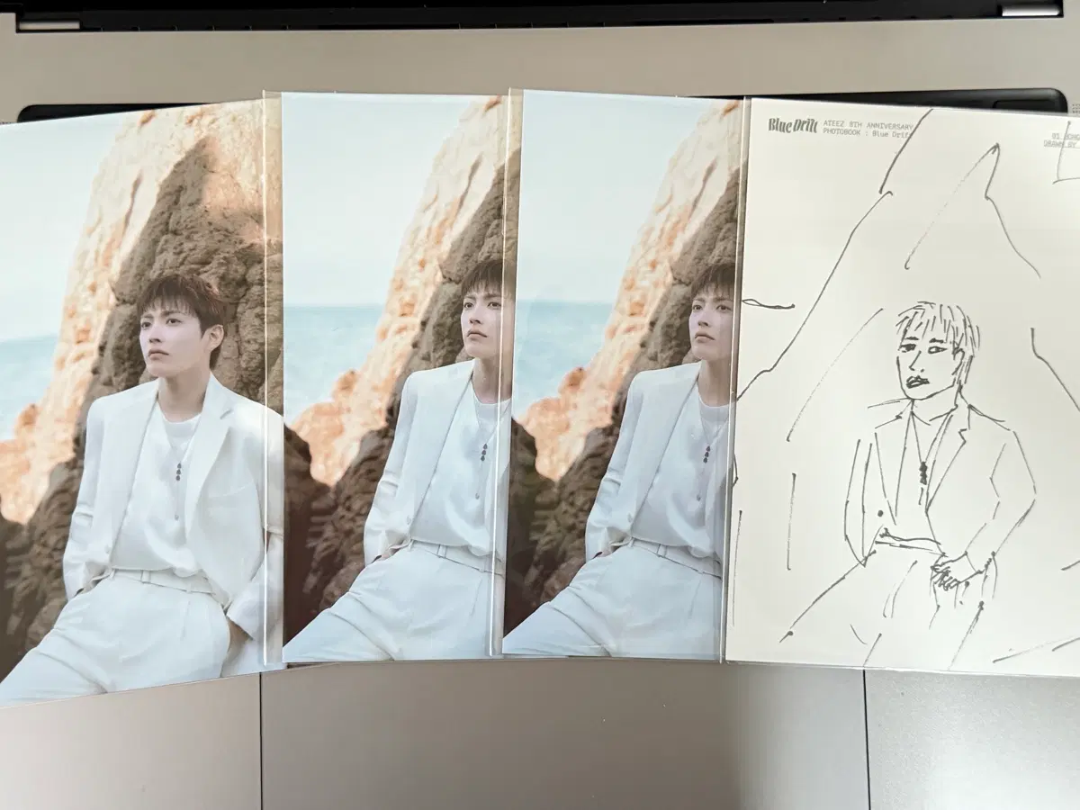 (미개봉) 에이티즈 8주년 전시회 8만원 럭드 엽서 홍중 양도