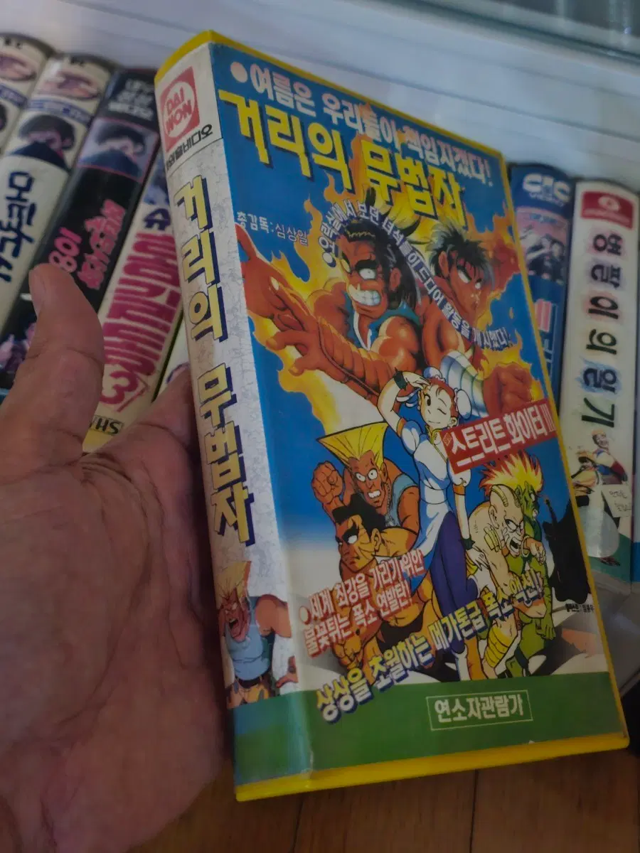 거리의 무법자 VHS 비디오 스트리트화이터 만화영화