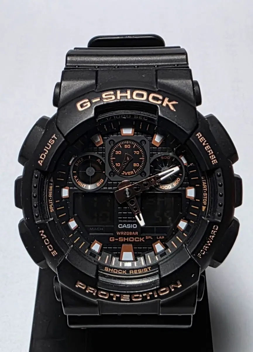 카시오 G-SHOCK GA-100GBX 아날로그 디지털 시계 블랙 로즈골드