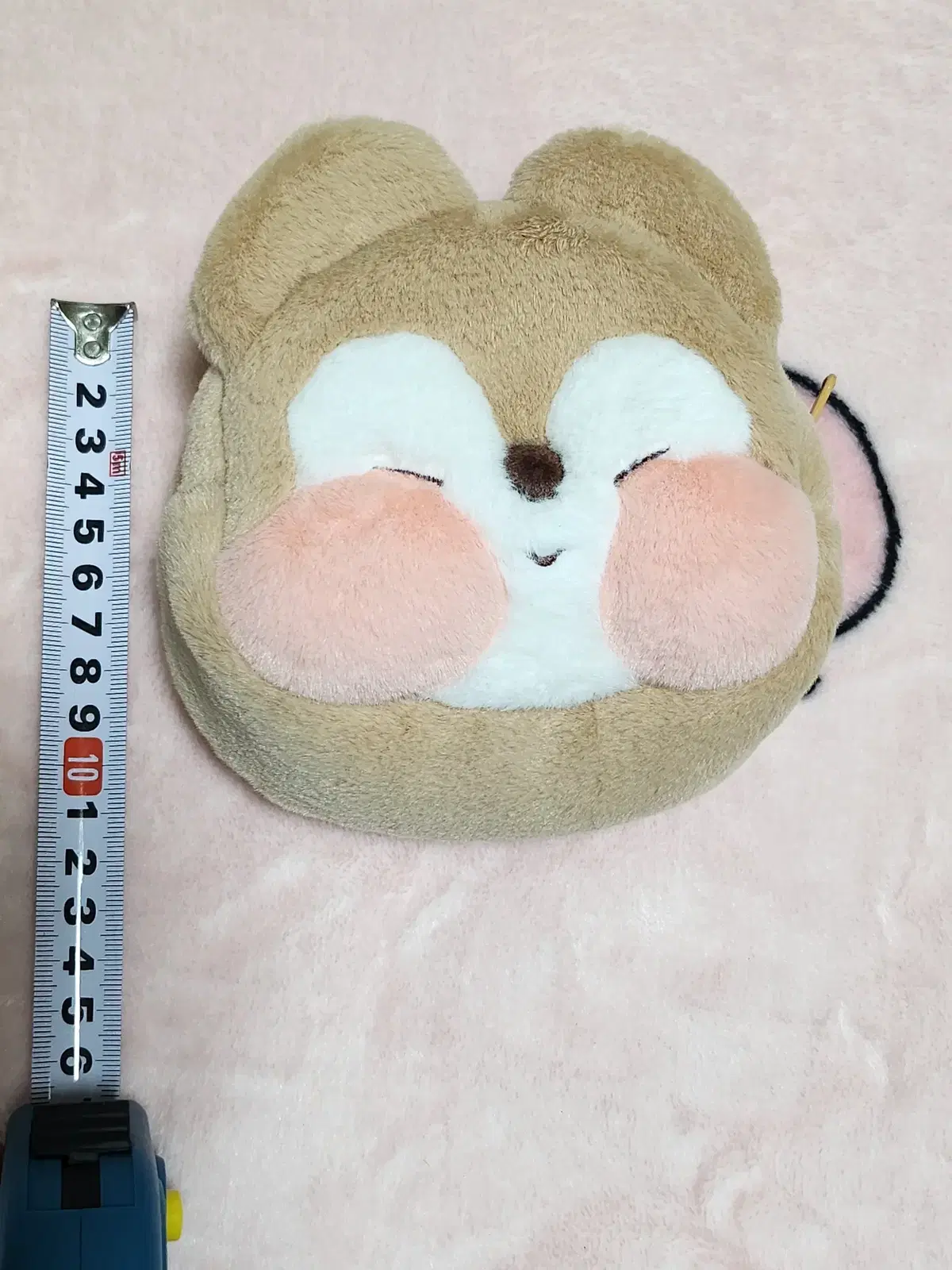 후와후와 파우치 캐릭터 얼굴 인형 파우치 다람쥐 얼굴 파우치