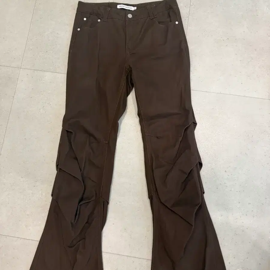 데케드우먼 Flared Shirring Pants DCWPT017BROWN