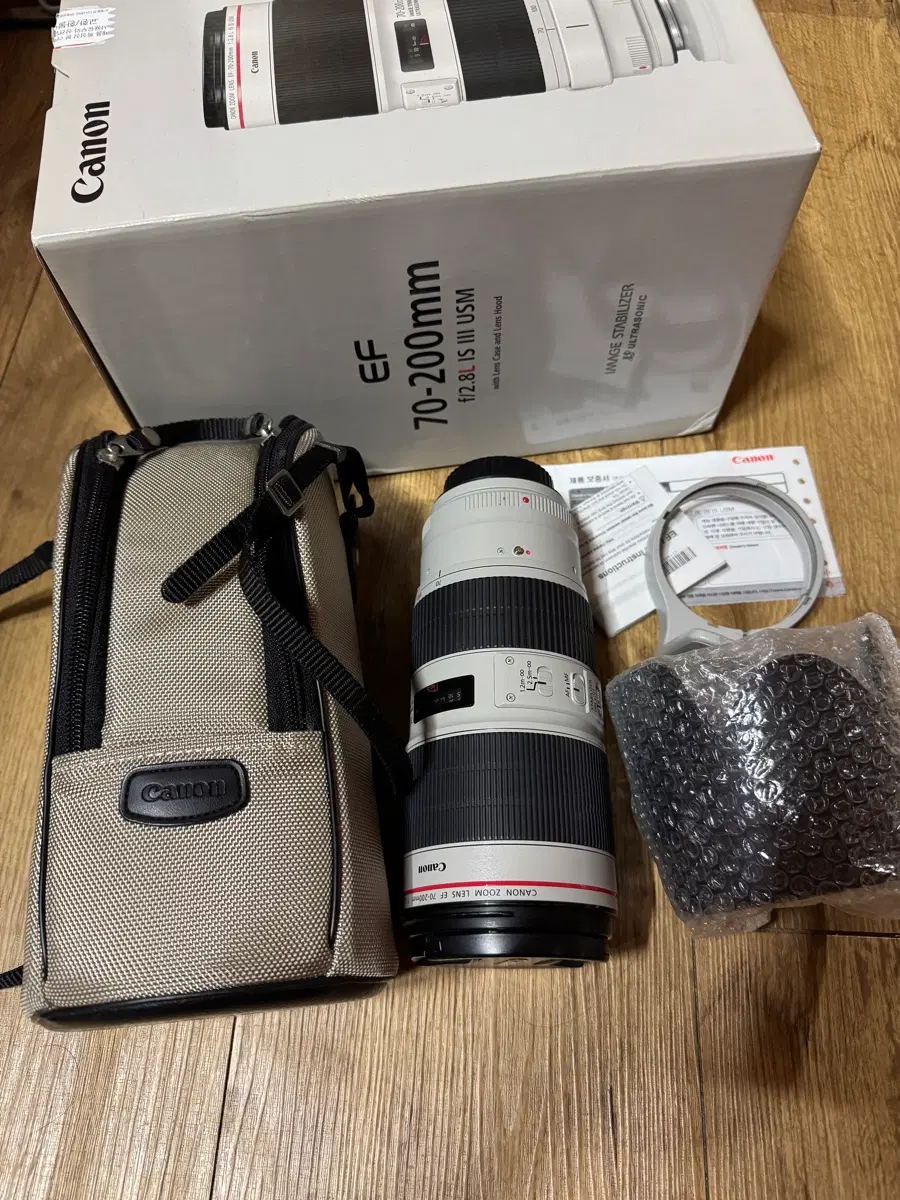 캐논 EF 70-200mm f/2.8L IS III USM 렌즈 (박스, 파우치 포함)